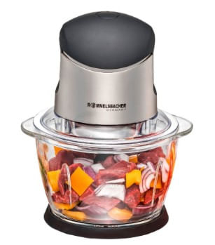Rommelsbacher Tritatutto Multiuso MZ 400 Acciaio Inox Nero Capacita' 1 Litro Rommelsbacher MZ 400 tritaverdure elettrico 1 L 400 W Nero, Acciaio inox