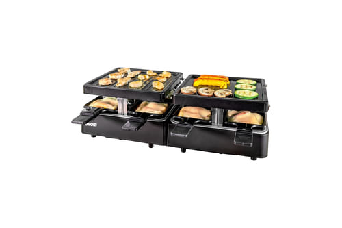 Unold Raclette Estensibile 8 Persone Nero Modello 48755 per Cucine Moderne Unold 48755 griglia per raclette 8 persona(e) 1300 W Nero