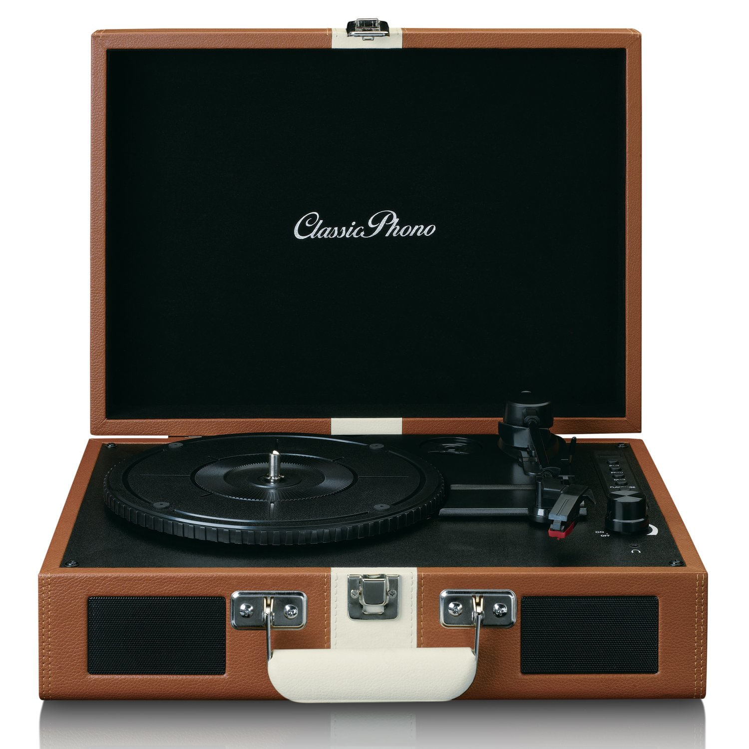 Lenco Giradischi TT120BNWH Classic Phono Design Retro' in Legno Marrone con Funzionalita' Avanzate Lenco TT-120BNWH Giradischi con trasmissione a cing