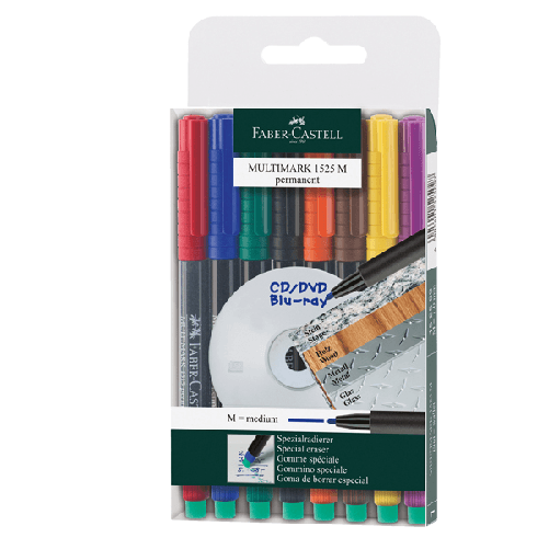 Faber Castell BUSTA 8 COLORI PENNARELLO MULTIMARK 1,0mm MEDIO FABER-CASTELL
