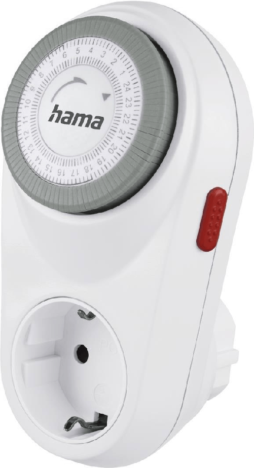 Hama Mechanische Zeitschaltuhr Curved f¼r innen, 15 Minuten Intervalle, Wei (00223302)