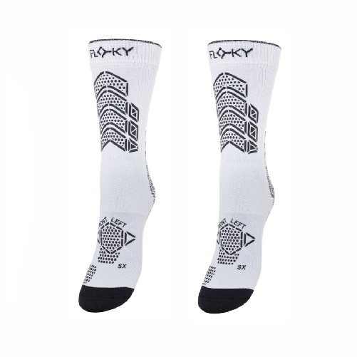 FLOKY calze AXSIST 2.0 Calza biomeccanica da calcio XS/S BIANCO