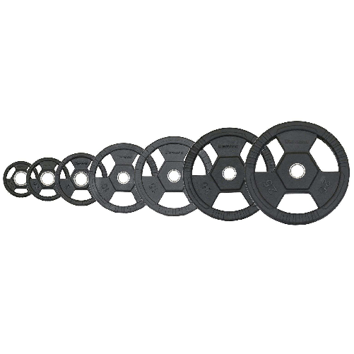 Diamond Disco Olimpico Gommato Ruvido Tri-Grip foro Ø 50 mm 15 kg DGGD15-P