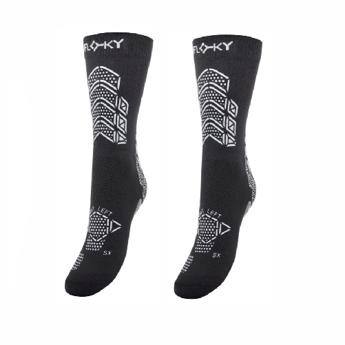 FLOKY calze AXSIST 2.0 Calza biomeccanica da calcio XS/S NERO