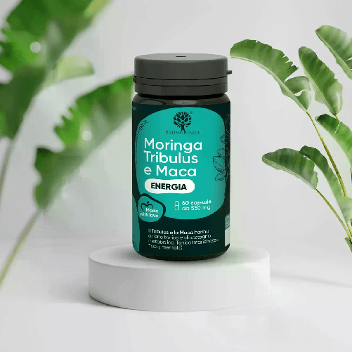 RedMoringa Integratore Alimentare per Energia e Vigore - Tribulus Terrestris e Moringa - 90% Saponine - 100% Naturale 60 cps