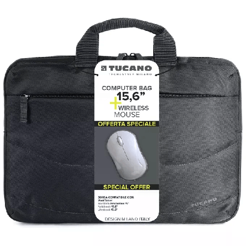 Tucano Kit Borsa Notebook fino a 15.6'' Linea Idea Nero Tucano Borsa Linea Idea + Mouse Wireless