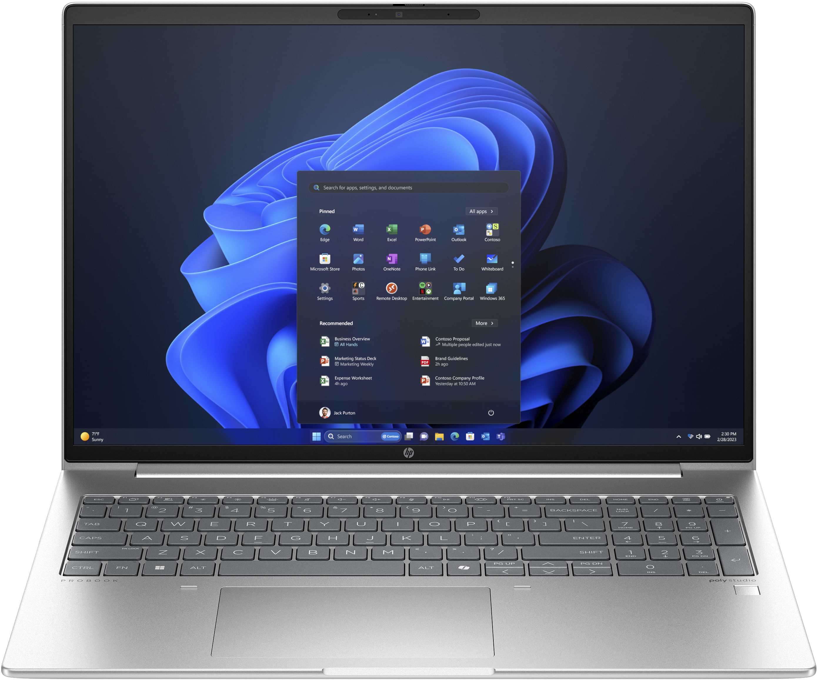 HP ProBook 460 G11 Intel Core Ultra 5 125U Computer portatile 40,6 cm (16") WUXGA 8 GB DDR5-SDRAM 512 GB SSD Wi-Fi 6E (802.11ax) Windows 11 Pro Argent