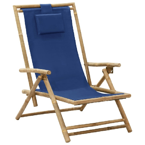 VidaXL 313025 sedia da esterno Terrazzo Seduta imbottita Bamboo, Poliestere