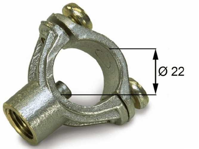 Morsetto Nichelato Viti Acciaio Inox Ø 22mm confezione da 5 pezzi