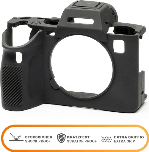 Walimex pro easyCover f¼r Sony A7 IV schwarz - angenehm griffige Silikon-Schutzh¼lle, Kamera-Abdeckung