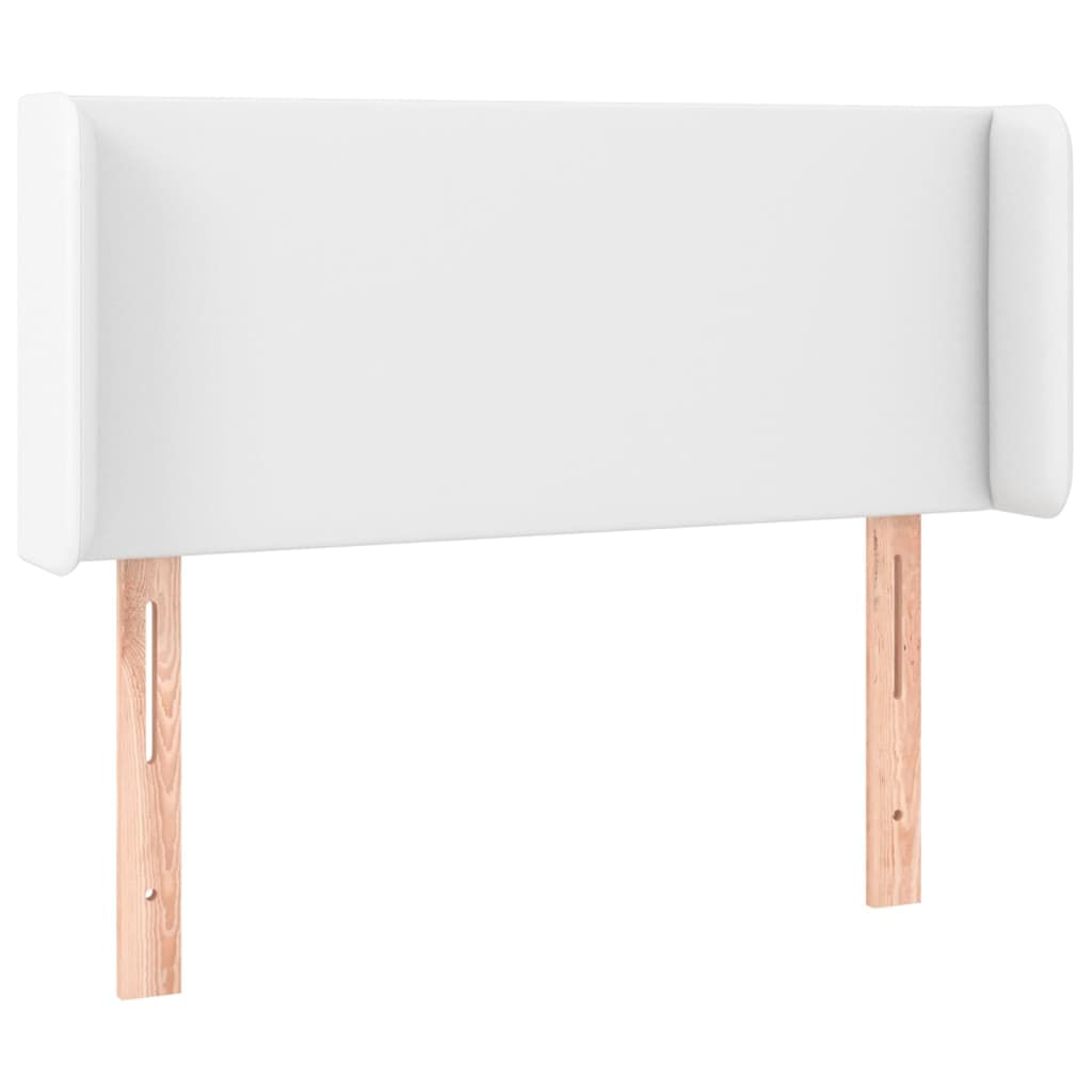 VidaXL Testiera ad Orecchio Bianco 103x16x118/128 cm in Similpelle VidaXL 3119385 testiera e pedana Bianco