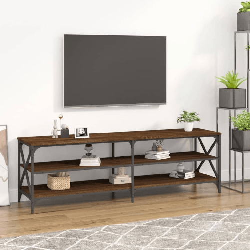 VidaXL Mobile Porta TV Rovere Marrone 160x40x50 cm Legno Multistrato VidaXL 826733 supporto TV e sistema audio
