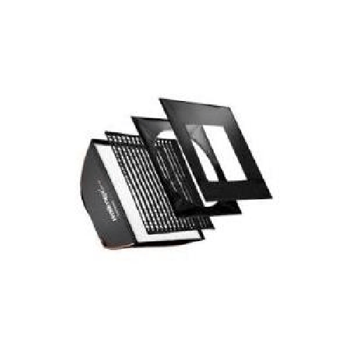 Walimex pro Softbox mit Gitter 90x90cm quadratisch I Inkl. 3cm Grid