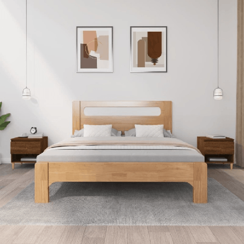 VidaXL Comodini 2 pz Rovere Marrone 50x46x50 cm in Legno Multistrato VidaXL 819547 comodino Quercia