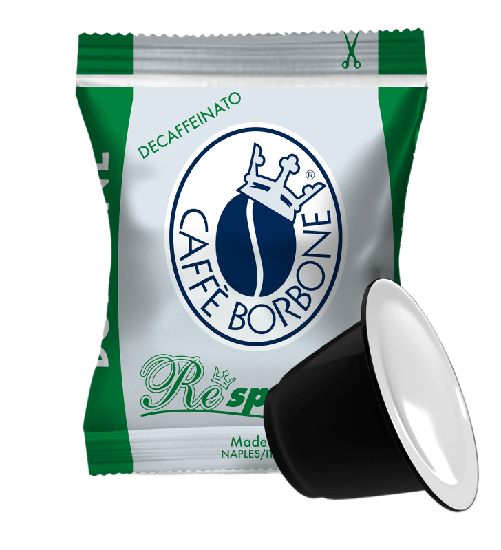 CAFFÈ BORBONE RESPRESSO - MISCELA VERDE / DEK - DECAFFEINATO - Box 50 CAPSULE COMPATIBILI NESPRESSO da 5g Caffè Borbone Respresso Miscela Verde/Dek