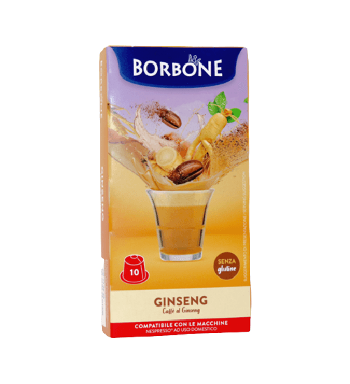 Caffè Borbone GINSENG CAFFÈ BORBONE - 10 CAPSULE COMPATIBILI NESPRESSO da 6.5g Caffè Borbone Capsule per Nespresso Ginseng 10 pz