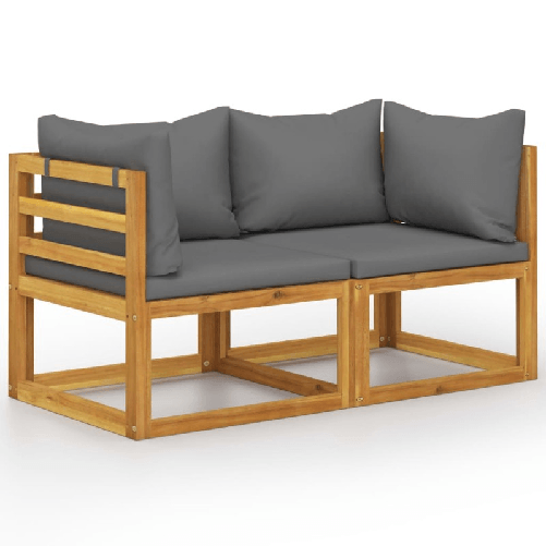 VidaXL 3068851 panca da esterno Legno di acacia, Tessuto, Poliestere