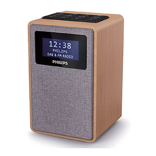 Philips TAR5005/10 Radio Orologio Digitale in Legno Grigio Philips TAR5005/10 radio Orologio Digitale Grigio, Legno