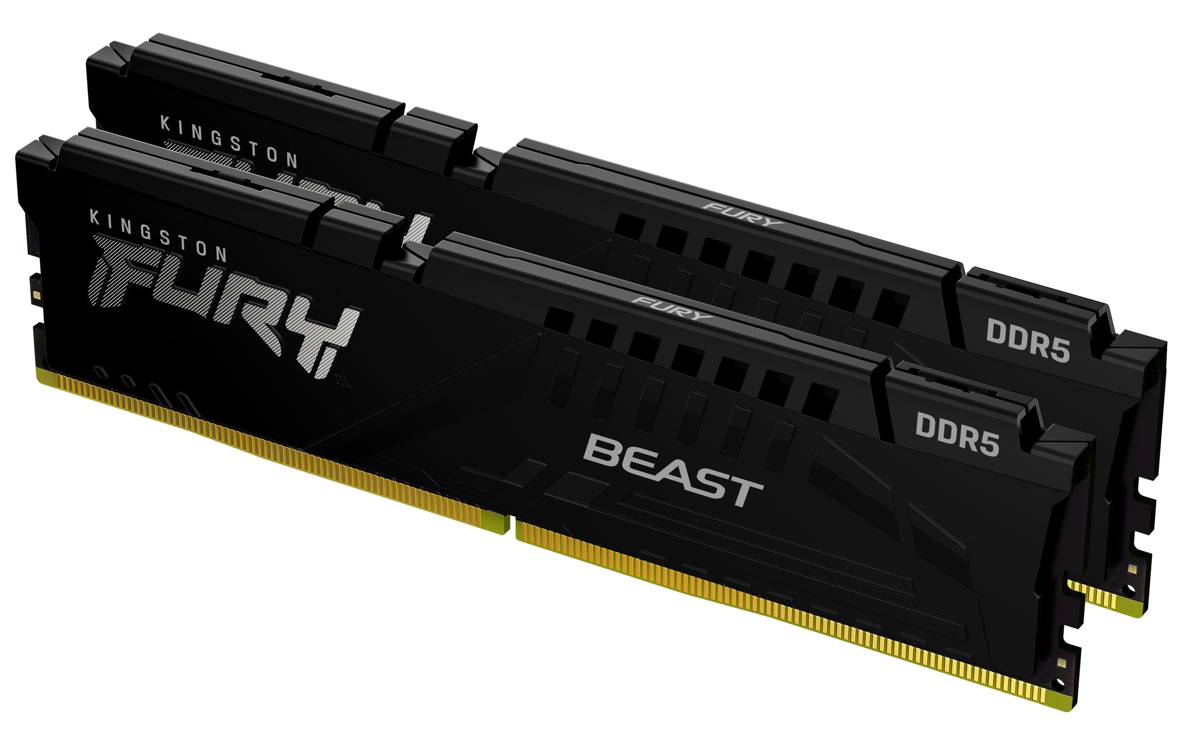Kingston FURY Beast 64GB 6000MT-s DDR5 CL30 DIMM (Kit da 2) Nero Memoria Gaming per Computer Fissi - KF560C30BBEK2-64 Kingston Technology FURY Beast 6