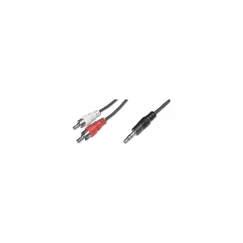 Digitus cavo stereo per collegamento casse-pc - 1 connettore 3,5 mm.-2 connettori cinch (rca) maschio mt.5 (ak 243-050) Digitus Cavo di collegame. aud