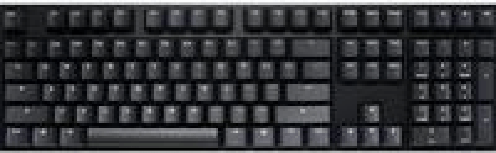 Ducky Origin Gaming Tastatur Cherry MX-Black - Schwarze Gaming-Tastatur im Retro-Design - Fullsize