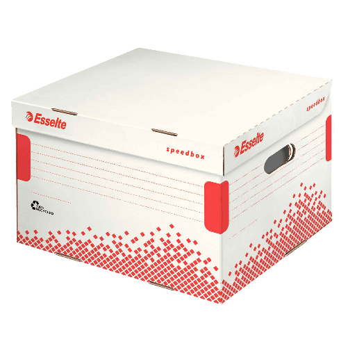 Esselte Speedbox scatola per la conservazione di documenti Rosso, Bianco