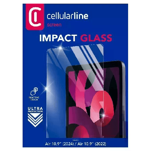 Cellular Line Cellularline Impact Glass - iPad Air 10.9'' (2024) Vetro temperato sottile e resistente Cellularline Impact Glass - iPad Air 10.9'' (202