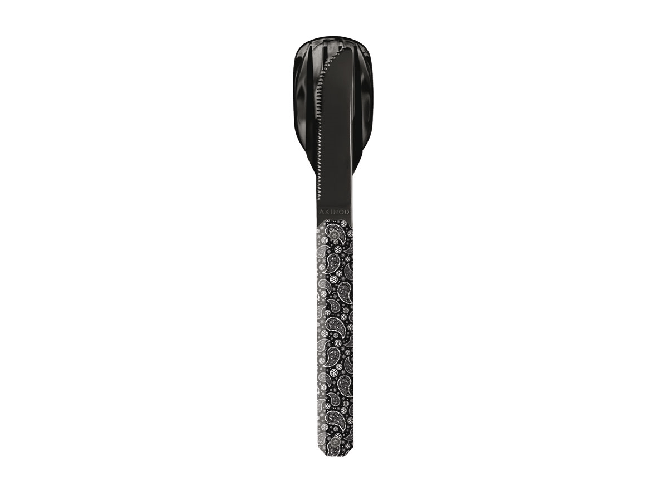 Akinod Akinod MAGNETIC STRAIGHT CUTLERY 12H34 BLACK MIRROR Bandana Noir
