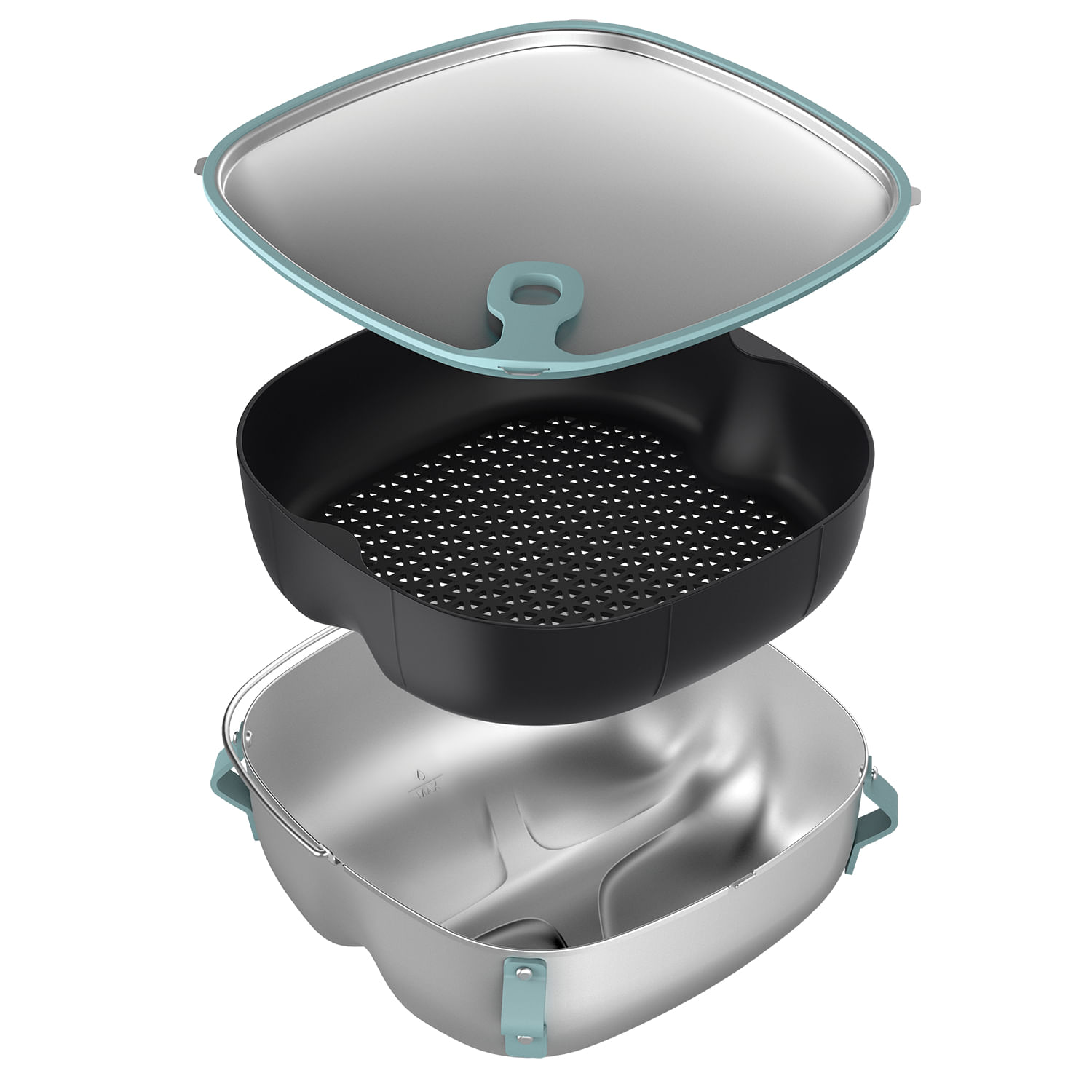 Philips HD9960-00 Set 2-in-1 per cottura a vapore e frittura Accessorio per Airfryer XXL da 8.3 litri Philips Accessorio per Airfryer XXL da 8.3 l
