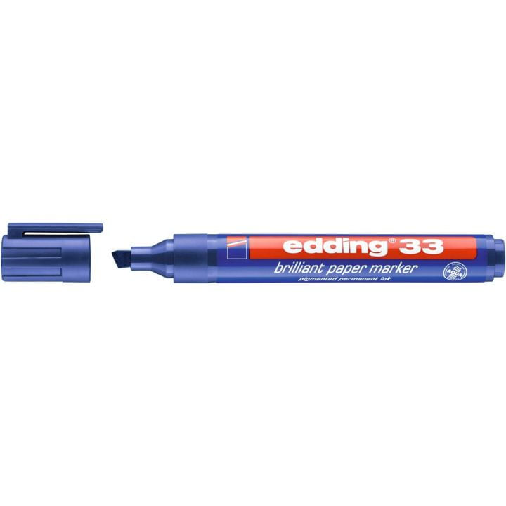 Edding 33 marcatore permanente Punta smussata Blu 1 pz