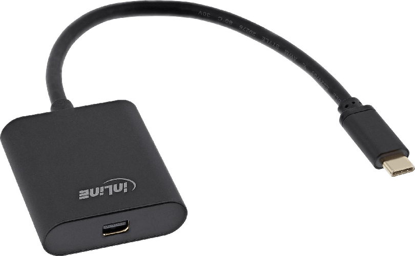 InLine - Externer Videoadapter - USB-C 3,1 - Mini DisplayPort - Schwarz (64105B)