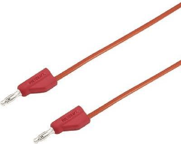 VOLTCRAFT Messleitung [Stecker 4 mm - Stecker 4 mm] 2 m Rot MSB-300 (MSB-300-2-ROT)