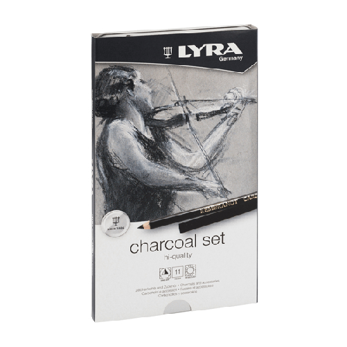 LYRA ASTUCCIO METALLO assortimento REMBRANT CHARCOAL SET LYRA
