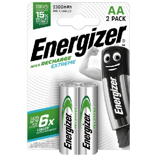 Energizer Accu Recharge Extreme 2300 AA BP2 Batteria ricaricabile Stilo AA Nichel-Metallo Idruro (NiMH)