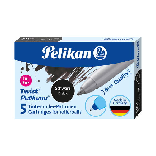 PELIKAN SCATOLA 5 CARTUCCE SFEROGRAFICA 880KM NERO Pelikan 946483 ricaricatore di penna Nero 5 pz