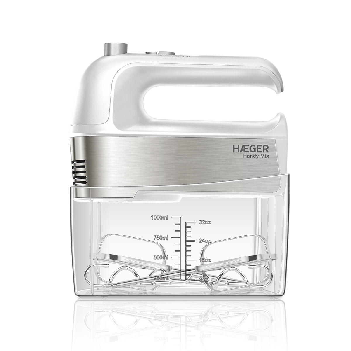 Haeger BL-3HW.015A sbattitore Sbattitore manuale 300 W Acciaio inox, Bianco