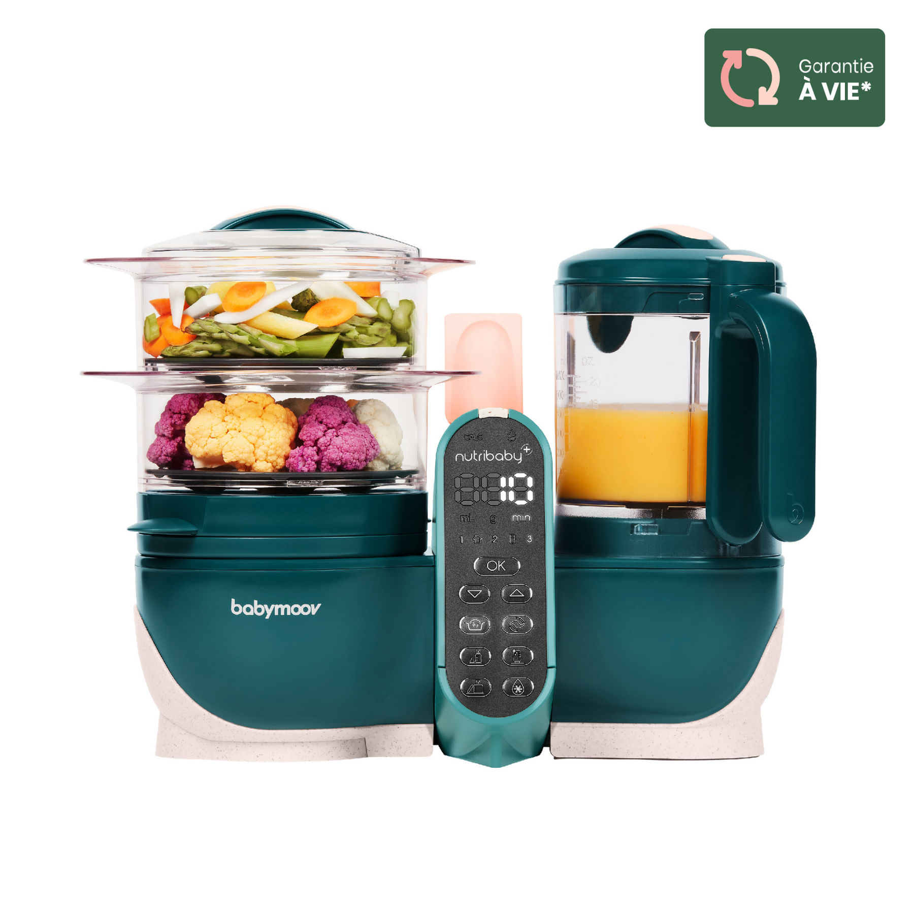 Babymoov Robot da Cucina Babymoov Nutribaby Plus Verde 2,2 L BabyMoov Nutribaby 1,5 L Nero, Verde