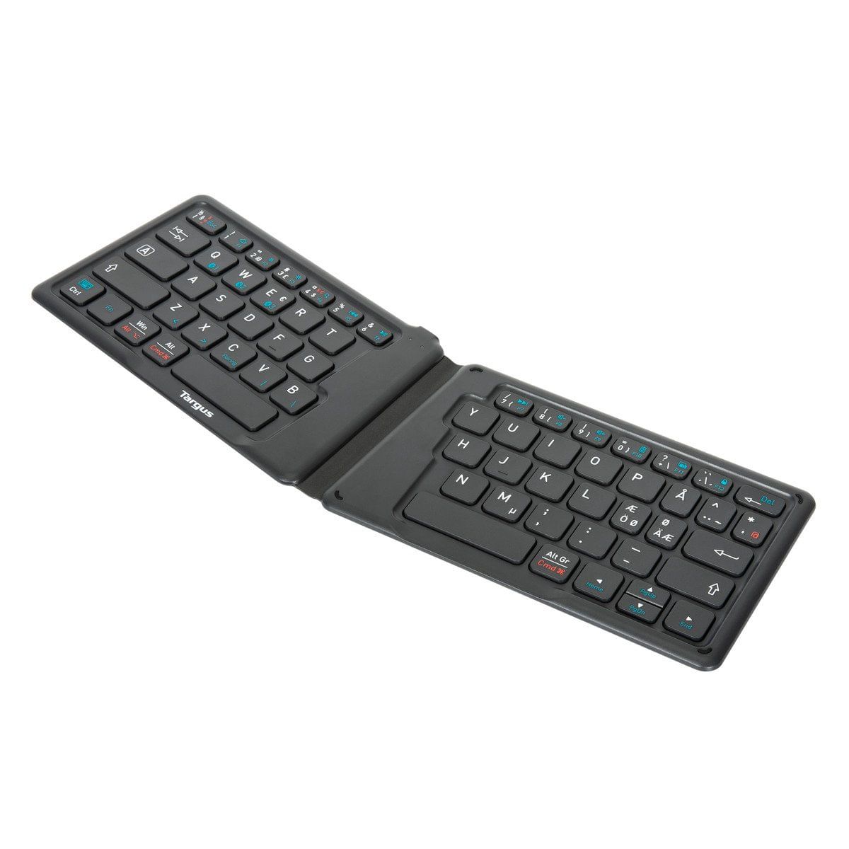 Targus AKF003NO tastiera Bluetooth QWERTY Nordic Nero (FOLDING ERGONOMIC TABLET KB - NO) - Versione UK Targus AKF003NO tastiera Universale Bluetooth Q