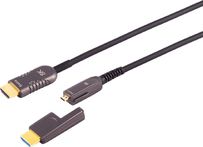 ShiverPeaks S/CONN maximum connectivity HDMI Anschlu kabel-Optisches HDMI Verlegekabel-Set, 10K, 30m (30-52485)