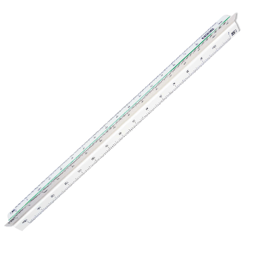 ARDA 111 righello Righello a scala 300 mm Plastica Verde, Rosso, Bianco 1 pz