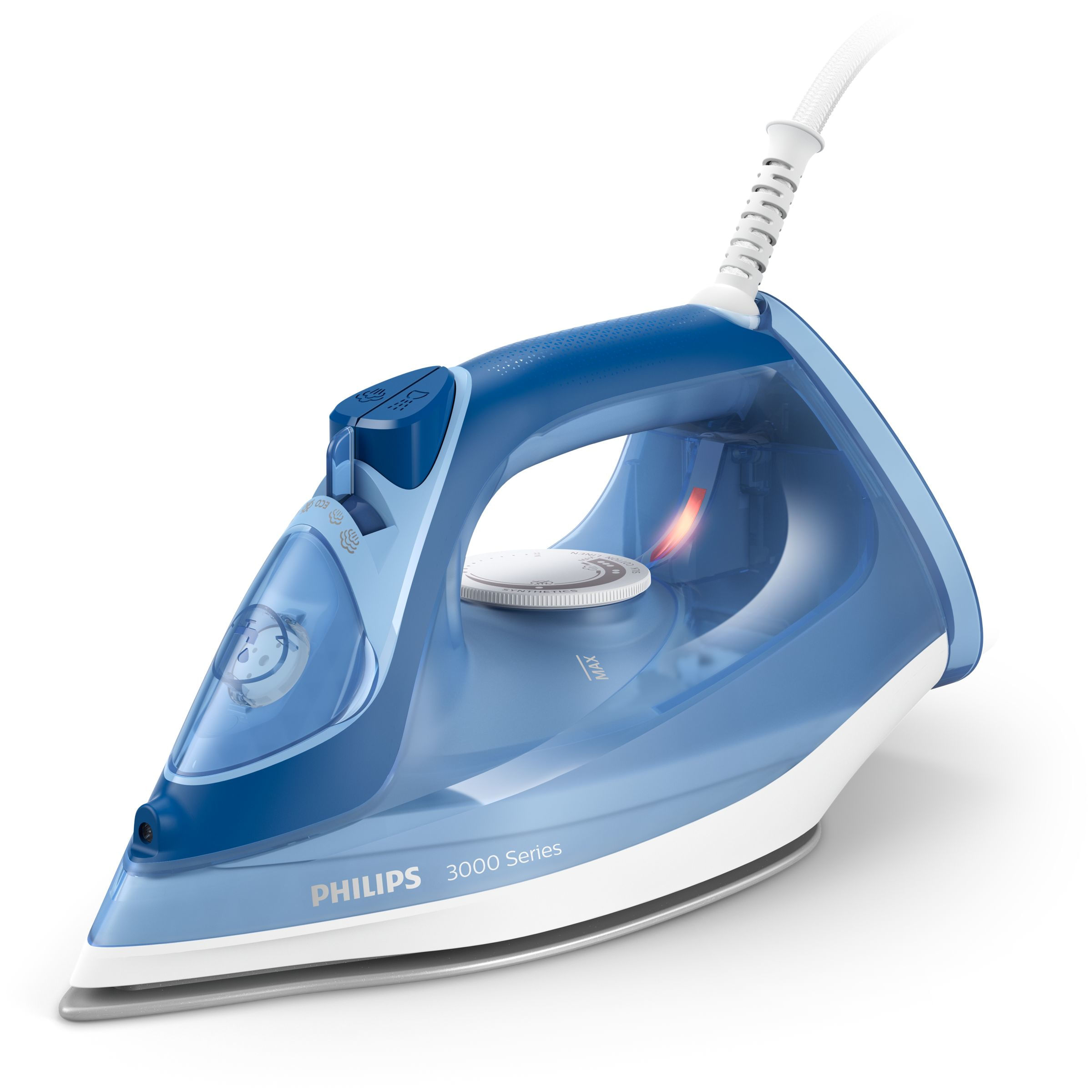 Philips DST3031-20 3000 series Ferro da Stiro a Vapore Potenza 2401 Watt Piastra in Ceramica colore Blu Philips 3000 series Ferro da stiro a vapore se