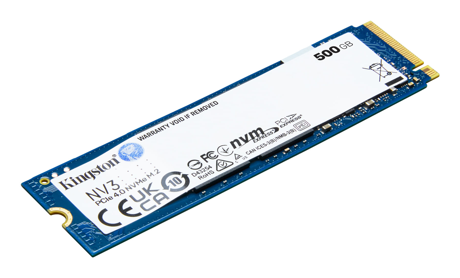 Kingston Technology 500Gb NV3 M.2 2280 NVMe SSD Kingston Technology 500G NV3 M.2 2280 NVMe SSD
