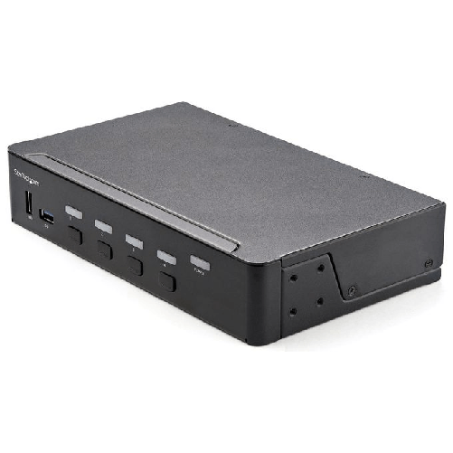 StarTech.com KVM Switch HDMI a 4 porte - Monitor singolo 4K 60Hz Ultra HD HDR - Switch KVM HDMI 2
