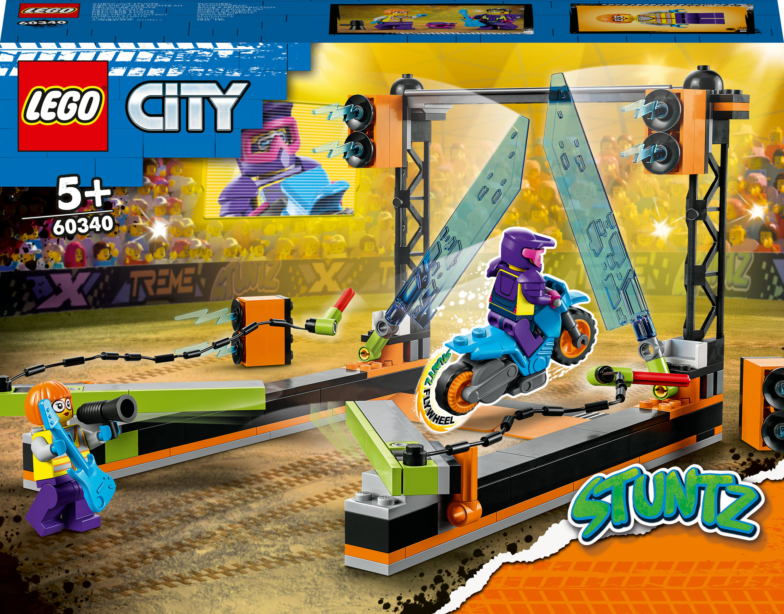 LEGO City Stuntz 60340 Sfida Acrobatica delle Lame, Moto Giocattolo con Minifigure