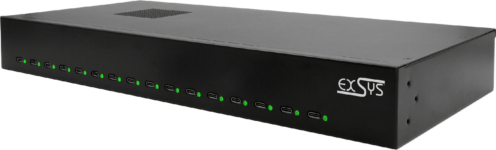 EXSYS Stazione di ricarica 16 porte ad alta potenza 480 W 16xUSB-C, PD 30 W, QC 3.0
