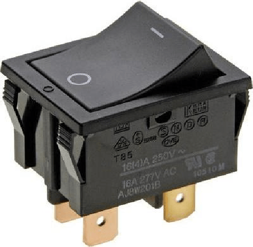 Panasonic interruttore a bilanciere 250 V/AC 16 A 2 x off/on AJ8W201BF a ritenuta 1 pezzo (AJ8W201BF)