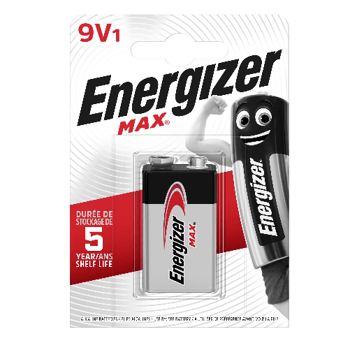 Energizer Blister 1 pila transistor 9V - Energizer Max Energizer Max – 9V Batteria monouso Alcalino