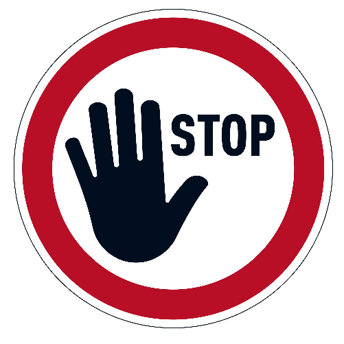 DURABLE Pittogramma da pavimento rimovibile ''STOP''D 43cm Durable 104203 segnale autoadesivo Nero, Rosso, Bianco