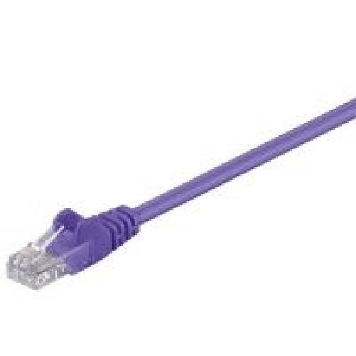 Wentronic 5m Cat.6 U/UTP - RJ-45 - RJ-45 - Mnnlich/mnnlich - Gold - Violett - Polyvinyl chloride (PVC