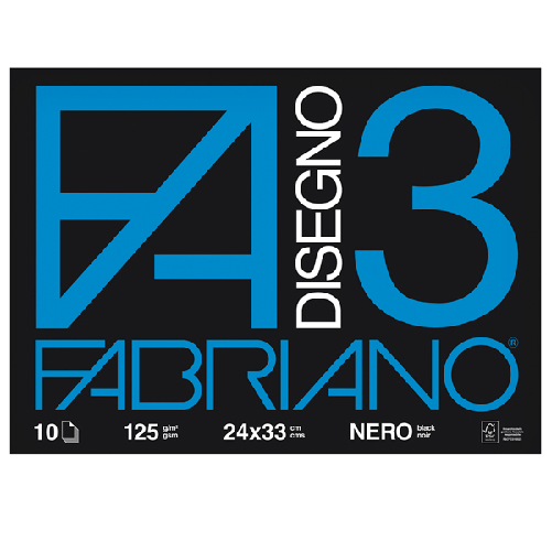 Fabriano ALBUM 3 NERO (24X33CM) FG 10 125GR FABRIANO